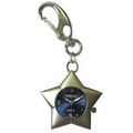Dark Blue Star Shape Key Chain Quartz Watch